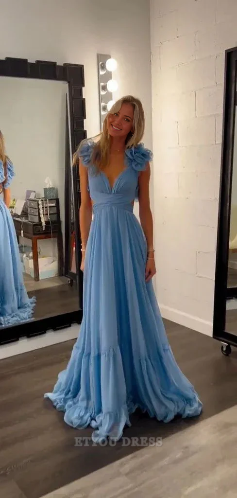 A Line Elegant V neck formal dresses Bridesmaid Dresses evening gown Prom Dress